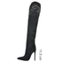 Elegante Overknee-Stiefel für Damen – Moderne Stilettos mit Glitzer, Reißverschluss und Hochwertigem Kunstleder